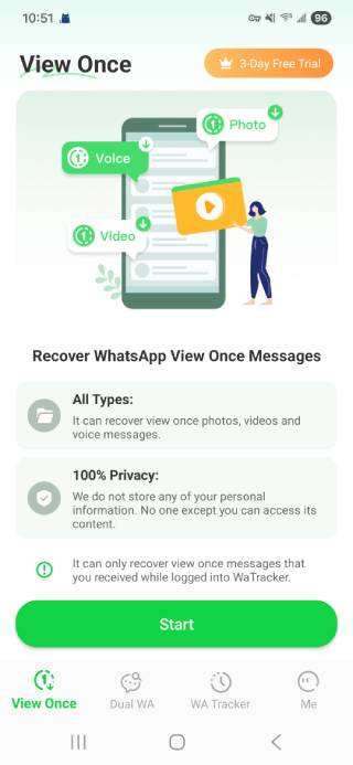 recover view once messages
