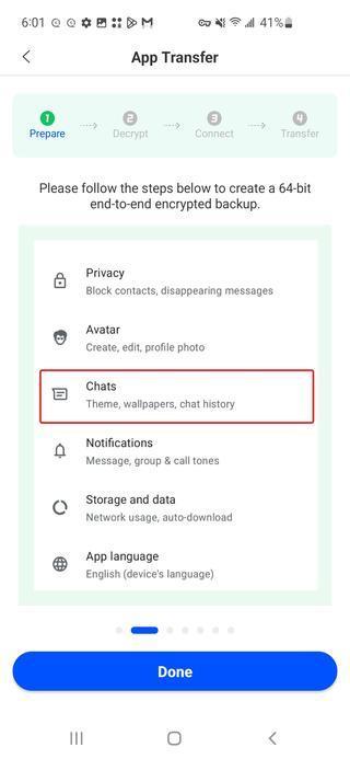 create encrypted backup